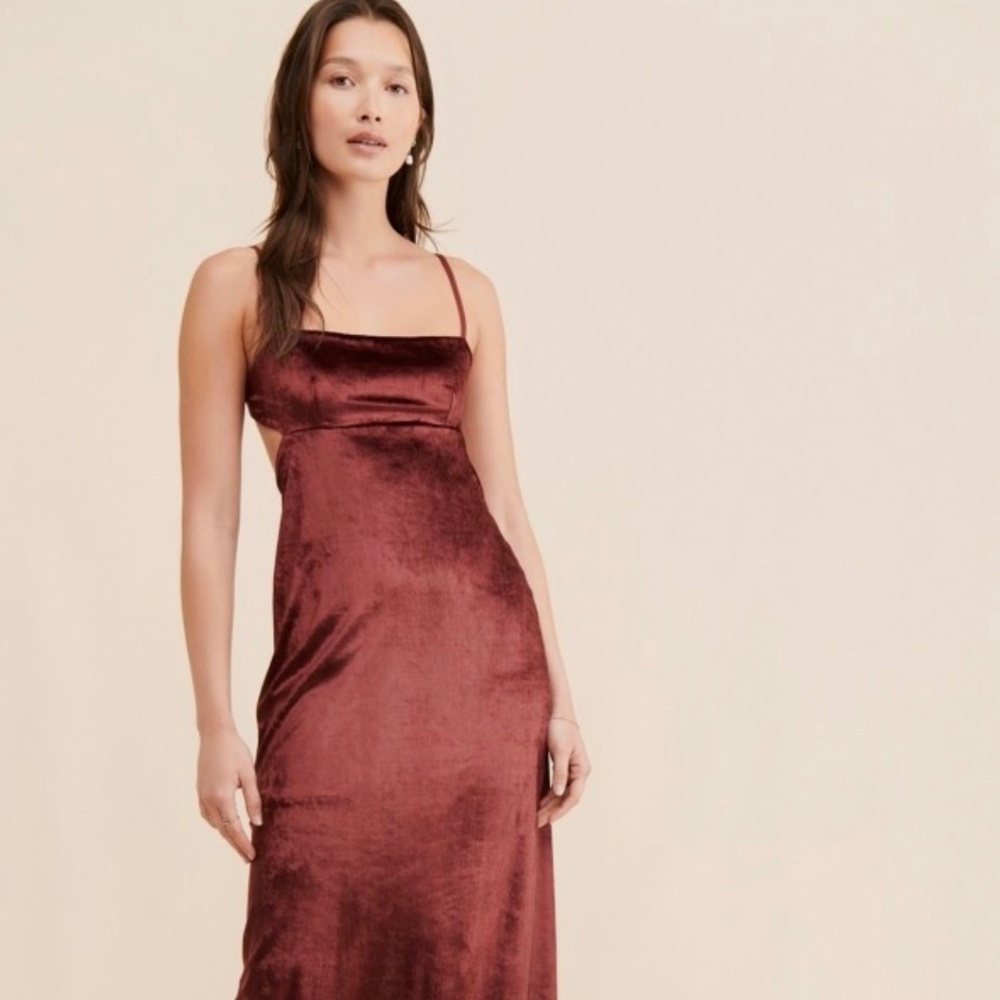 NWOT -‎ Free People - Karlie Velvet Maxi Dress - Size 6